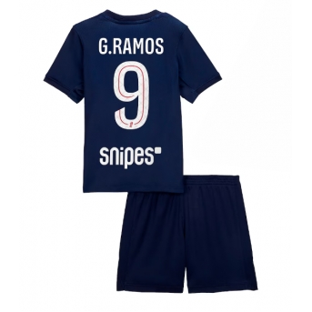 Billige Fotballdrakt Paris Saint-Germain Goncalo Ramos #9 Replika Hjemmedraktsett Barn 2025-26 Kortermet (med bukser)